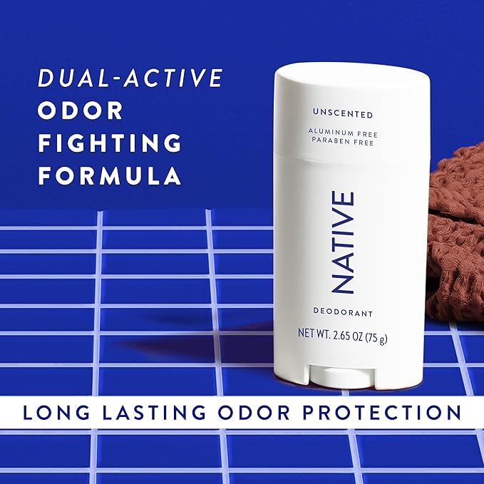 Native Deodorant Contains Naturally Derived Ingredients, 72 Hour Odor Control | Deodorant for Women and Men, Aluminum Free with Baking Soda, Coconut Oil and Shea Butter | Unscented