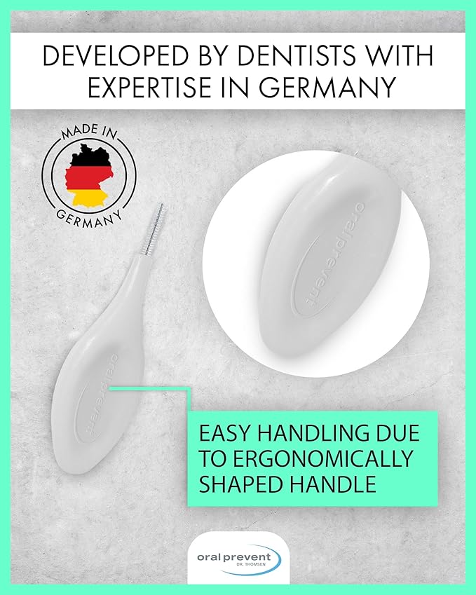 Smart Grip Interdental Brushes 0.45 mm – White – ISO 1 – Deep Cleaning Between Teeth – Ultra-Fine Dental Picks – 24 Pack