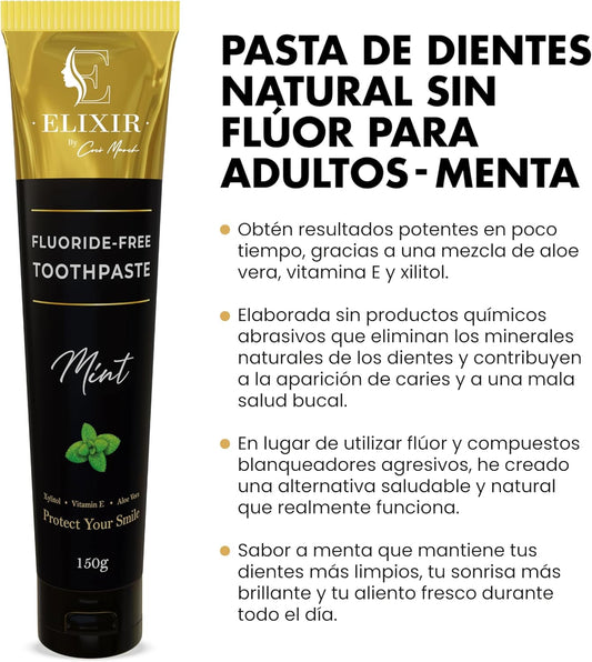 Fluoride Free Brightening Natural Toothpaste Mint Adult 5.3 oz (150g) by Cocó March