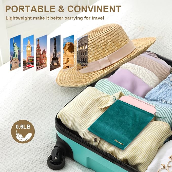 LED Foldable Travel Makeup Mirror - 5x6 inches3 Colors Light Modes USB Rechargeable Touch Screen, Portable Tabletop Cosmetic Mirror for Travel, Cosmetic, Office (Pink)