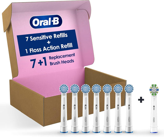 Oral-B Sensitive Gum Care Electric Toothbrush Replacement Brush Heads, 8 Count