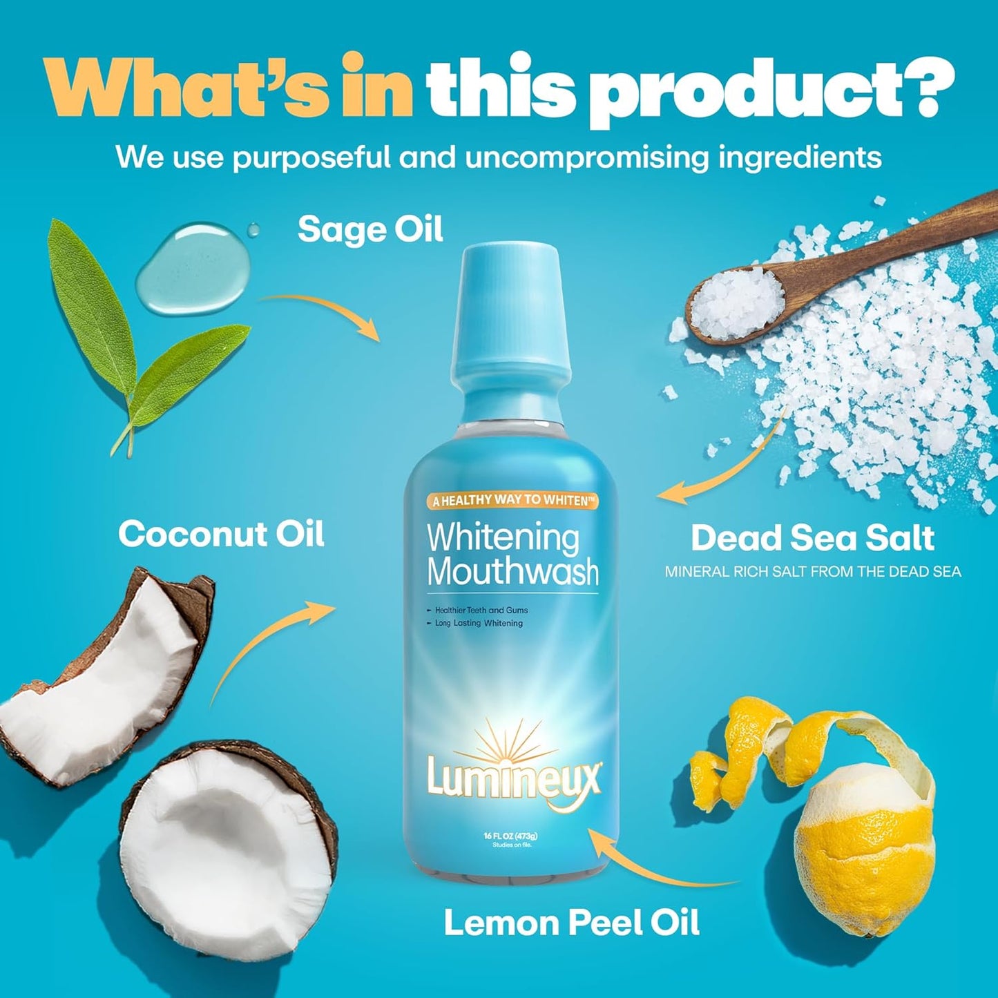 Lumineux Ultimate Whitening Kit Bundle - Contains Toothpaste, Mouthwash, Strips and Whitening Pen - Enamel Safe and Clinically Proven to Whiten Without The Sensitivity - Removes Coffee and Tea Stains