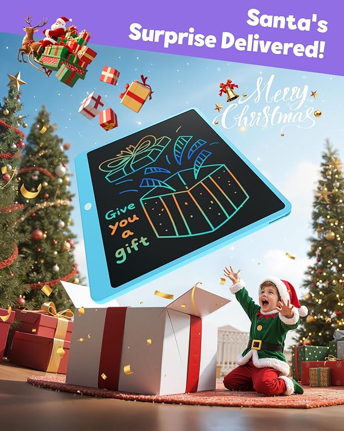 TEKFUN LCD Writing Tablet for Adults, Large Doodle Board, 16 Inch Colorful Drawing Tablet Writing Pad, Toddler Toys for 3 4 5 6 7 8 9 Year Old Girls Boys Teen, Birthday Gifts for Kids (Blue)