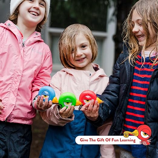 Handy Famm 8ft Red Bird Tape Measure for Kids – STEM Educational Tool with Level, Protractor, Retractable Design - DIY Construction Toy, Child-Safe Measuring Tapes, Gift for Boys & Girls 3+