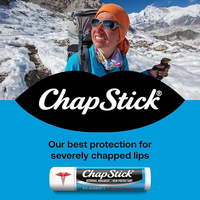 ChapStick Classic Medicated 3-Packs (12 Sets/36 Tubes) – Bulk Lip Balm, Dry Lips & Cold Sore Pain Relief Bundle, 0.15 Oz Ea