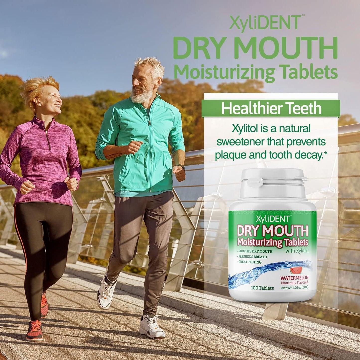 Nature's Stance XyliDENT Xylitol Tablets for Dry Mouth Relief - Stimulates Saliva, Freshens Breath, Reduces Acid Production, Fast Acting Relief, 100 Count