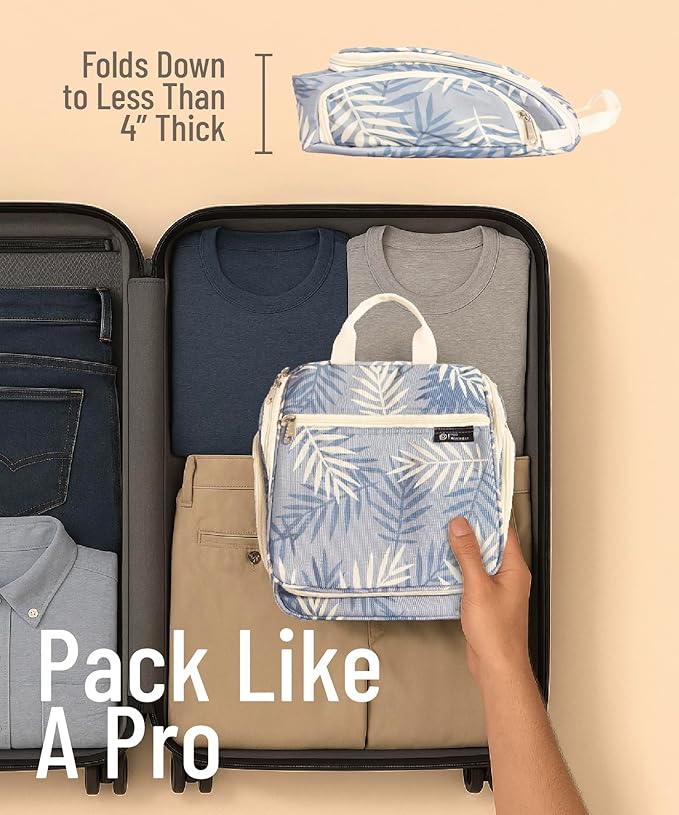 DD D&D Wanderlust D&D Hanging Travel Toiletry Bag for Men and Women – Cosmetics, Makeup and Toiletries Organizer Kit with 10 Compartments