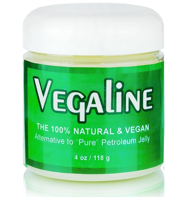 Vegaline - 100% Natural, Vegan & Hypoallergenic Alternative to Petroleum Jelly - Unpetroleum - Lips, Hands, Baby, Makeup Remover and More (4 Ounce)