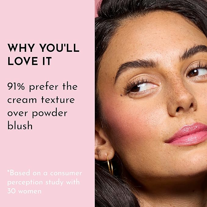 LAWLESS Pinch My Cheeks Soft-Blur Cream Blush - Cheeky - Premium Blush with Natural Ingredients to Re-Energize and Protect the Skin While Imparting a Soft, Cloudy Finish - 0.18 oz