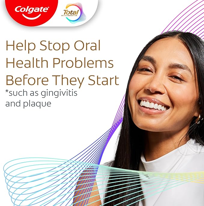 Colgate Total Alcohol Free Mouthwash, Non Burning Peppermint for Bad Breath, Helps Prevent Gingivitis and Plaque, No-Alcohol Mouthwash, Peppermint, 1.0 L