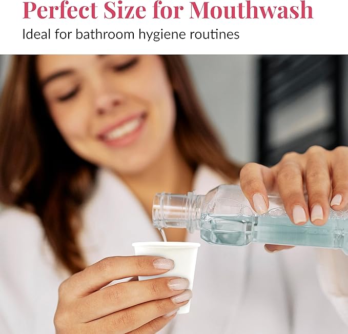 Prestee 1000 Pack 3oz Small Paper Cups - Mini Bathroom & Mouthwash Cups, Hot Coffee Cups for Espresso, Holiday & Christmas Party Supplies