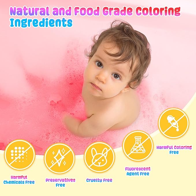Bath Color Tablets for Kids, 11.3 oz Value Pack, 160 Count Kids Bath Bombs Bath Colors Tablets Make Fun Educational Bathtime, Bath Bombs Toys for Kid