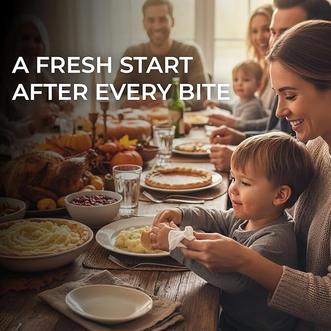 Handynaps Alcohol-Free Hand Wipes With Fresh Lemon Scent, Gentle On The Skin - Box of 100 Individually Wrapped Wipes For Adults and Kids, Travel Essentials