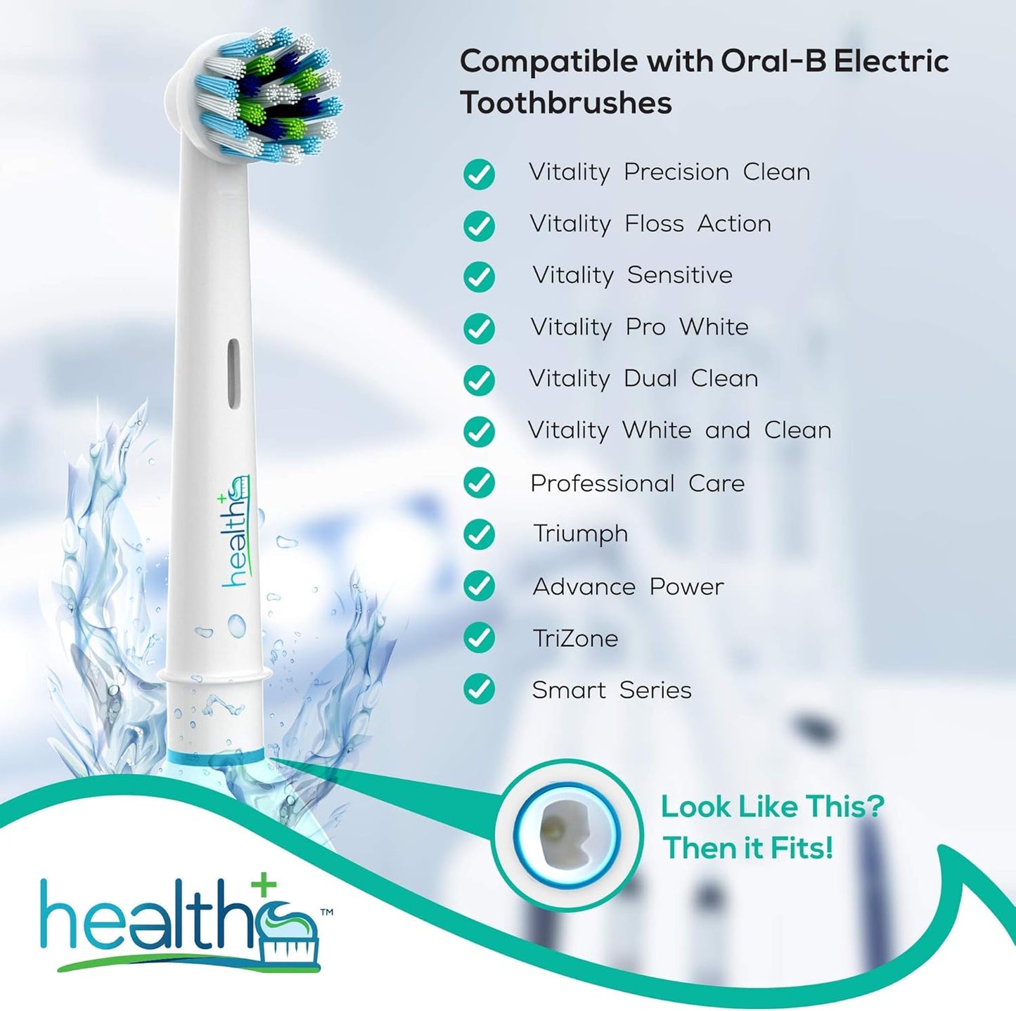 Compatible Oral B Braun Criss-Cross Replacement Heads for Electric Toothbrushes - 8-Pack | Standard Tooth Brush Heads with Dupont