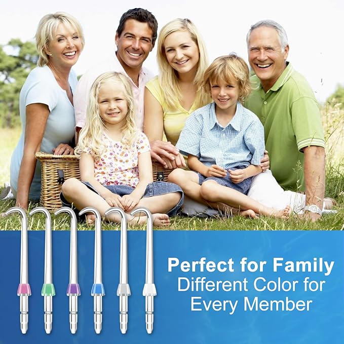 Professional Replacement Tips for Waterpik Water Flosser - 6 Implant Denture Tips