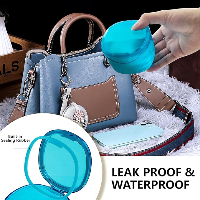 Partial Denture Case Leak Proof with Strainer Basket and Brush, Waterproof Denture Cup Retainer Cleaning Bath Case Travel for Dentures, Braces, Night Guard - Pink