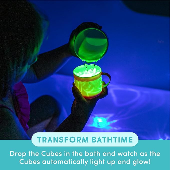 Glo Pals Play Pack Bundle with Sensory Play Jar, Water-Activated Light-Up Cubes, and Fun Fillers - Sensory Toys for Toddlers - Sensory Toy Kit with Light Up Cubes for Bathtub - Barnyard Blast