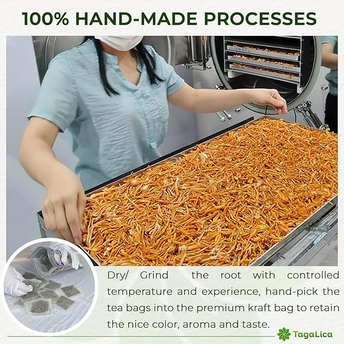 Tagalica, Premium 135 Dandelion Root Tea Bags, 100% Natural & Pure from Dandelion Root, Eco-Conscious Tea Bags, Herbal Tea. No Sugar, No Caffeine, No Gluten, Vegan