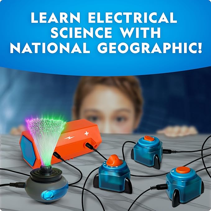 NATIONAL GEOGRAPHIC Circuit Maker Kit - Electronics Kit for Kids with 60 Electrical Circuit Projects, Electric Circuit STEM Toy, Electronic Projects, Electrical Circuit Kit for Kids, Electricity Kit