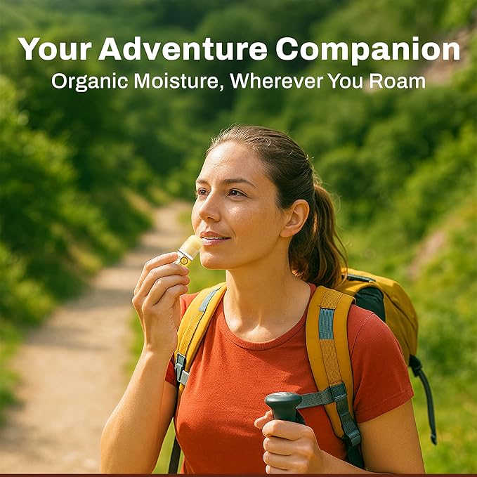 Organic Beeswax Lip Balm - Natural Chapstick for Dry Lips - Honey & Propolis Moisturizing Wand - Non Petroleum Lip Balm for Men & Women - Clean Lip Care for All Skin Types, 0.65 oz