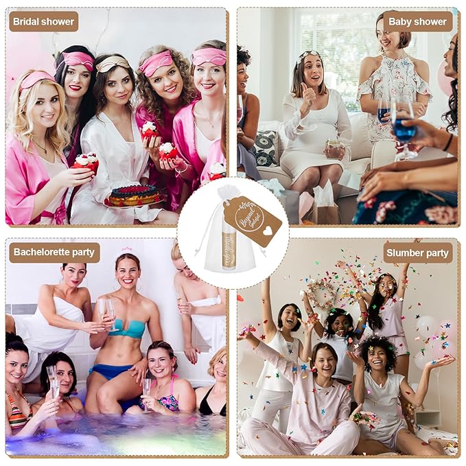 Leelosp Wedding Thank You Lip Balm Bulk Small Natural Moisturizing Mini Balm Lip Care Product Include Organza Bag and Appreciation Card for Women Baby Shower Favors, 5 Fragrance (100 Sets)