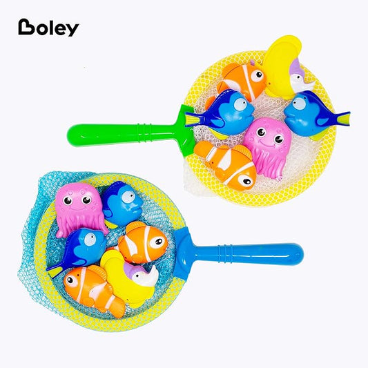 Boley Dive & Grab Fishing Game Set - 14 Pc Sinking Swimming Pool Toys for Kids - Water Games & Bath Toys for Toddlers