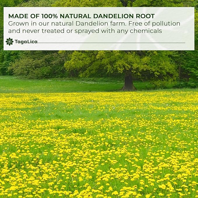 Tagalica, 10 oz Dandelion Root Powder, 100% Natural and Pure from Dandelion Root, No Additives, No Gluten, No Sugar, Vegan