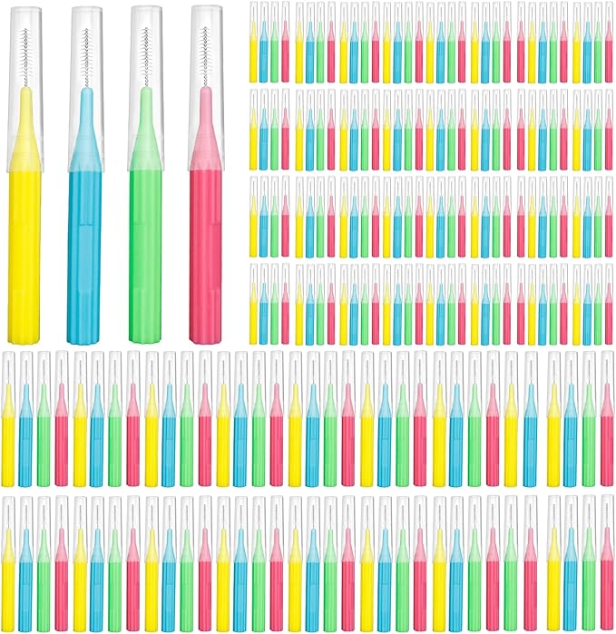 RAZOKO Interdental Brush, Toothpick Flossing Head,Easy Use Tooth Cleaning Tool (176 Count)(2mm/2.3mm/2.5mm/3mm)