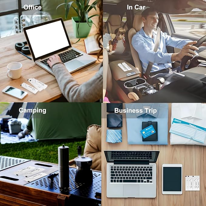 210 Ct Travel Floss Picks Bulk - Individually Wrapped Curved Tip Non-Slip Grip, for Adults Daily Oral Care, Braces Friendly, with 3 Storage Cases Home Office Travel Use, Wax-Free