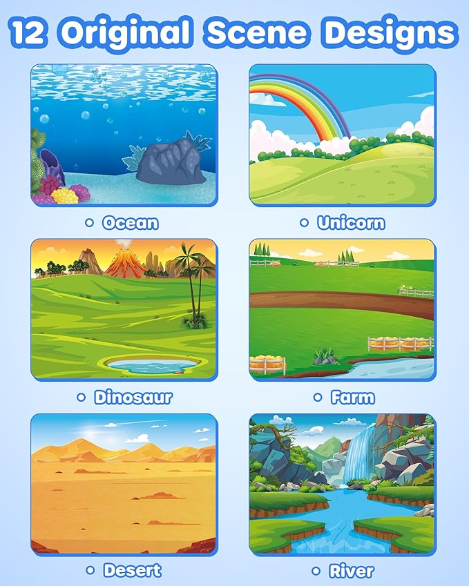 D-FantiX Animal Sticker Books for Toddlers 2-4 Years, Coloring Books for Kids Ages 2-4-6-8, 500+ Kids Stickers, Toddler Toys Road Trip Activities, Gifts for Girls Boys, Christmas Stocking Stuffers