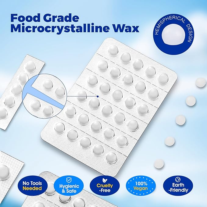 240 Pieces Pre-Cut Orthodontic Wax for Braces, Individually Wrapped Dental Wax for Braces Relief, Easy to Use, Unscented，Safe & Gentle, Hygienic orthodontic dots for Orthodontic Care