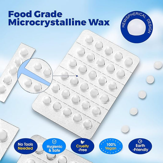 240 Pieces Pre-Cut Orthodontic Wax for Braces, Individually Wrapped Dental Wax for Braces Relief, Easy to Use, Unscented，Safe & Gentle, Hygienic orthodontic dots for Orthodontic Care