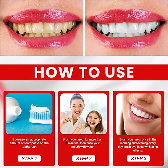 2PCS SP 6 Toothpaste for Teeth Brightening & Fresh Breath, 6 Probiotics Formula for Gum Health, Fluoride-Free, Mint Fresh Flavor, 4.9 oz (3, Mint)