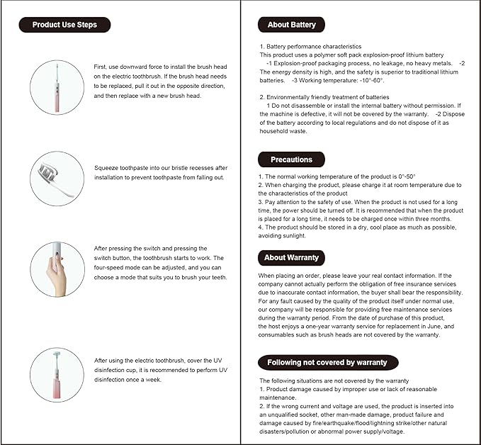 Electric Toothbrush w UV Sanitizer Cup - 4 Modes and 3-Speed Switching - Powerful Toothbrush - 48,000 VPM Motor and Wireless Charging w Smart Timer (Green)