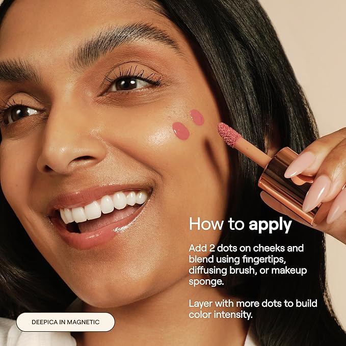 Live Tinted Blush Crush Liquid Blush - Creamy Blush for All Skin Tones, Skincare-Powered With Peony Extract, Açai Fruit Oil, and Vitamin C Infused Liquid Makeup Blush, 1 oz - Berry