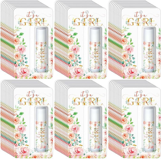 30 Pack It's a Girl Baby Shower Games Prizes Party Gifts Bulk Lip Balms Favors for Winners Adults Guests Gender Reveal Favors Decorations Baby Shower Souvenirs Gift Bags Stuffers