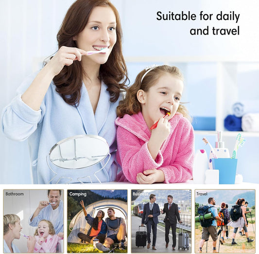 BALUCA 3 PCS Travel Toothbrush Head Covers Caps, Tooth Brush Protector Case Wall Mounted Hanging Rack Organizer for Travel, Camping, Bathroom, School, Business (White)