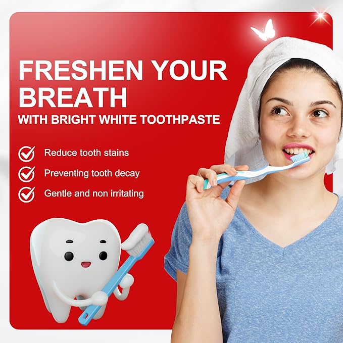 2PCS SP 6 Toothpaste for Teeth Brightening & Fresh Breath, 6 Probiotics Formula for Gum Health, Fluoride-Free, Mint Fresh Flavor, 4.9 oz (3, Mint)