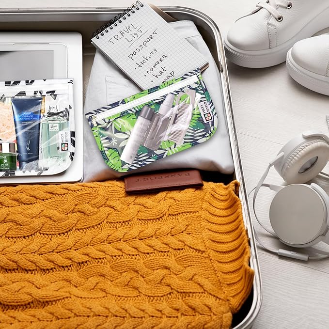 TSA Approved Toiletry Bag, Set of 3 Clear Travel Toiletry Bag Quart Size Zipper Travel Pouch, Waterproof Makeup Cosmetic Bag for Women Men Kids Toiletries Carry on, Hearts