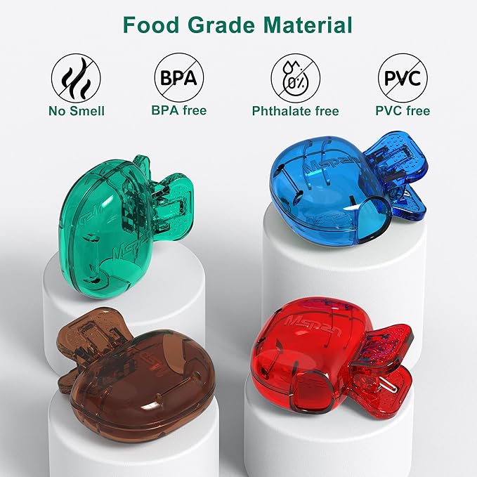 Mspan Toothbrush Head Cover Cap: Tooth Brush Protector Cute Plastic Clip Pod Compatible with Standard & Electric Toothbrush - Travel Case for Traveling & Home - 4 Packs