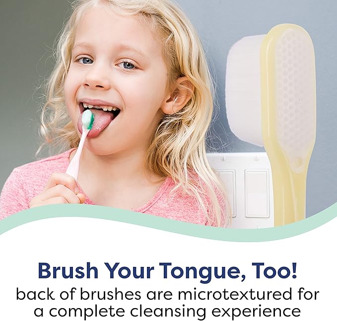 Nano Toothbrush for Sensitive Gums - Extra Soft, Perfect for Kids (4 Pack)