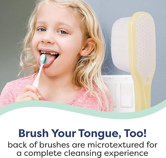 Nano Toothbrush for Sensitive Gums - Extra Soft, Perfect for Kids (4 Pack)