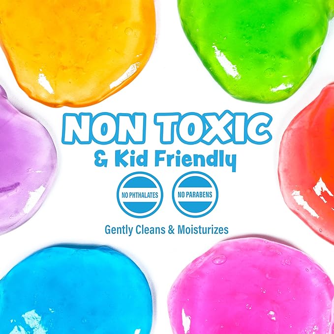 Tub Works® Super Goo Bath Slime™ Kids Soap Bath Toy, 6 Pack | Stretchy, Squishy Slime Soap for Toddler Bath | Fresh, Fruity Scents | Nontoxic | Sensory Fun Kids & Toddler Bath Toys