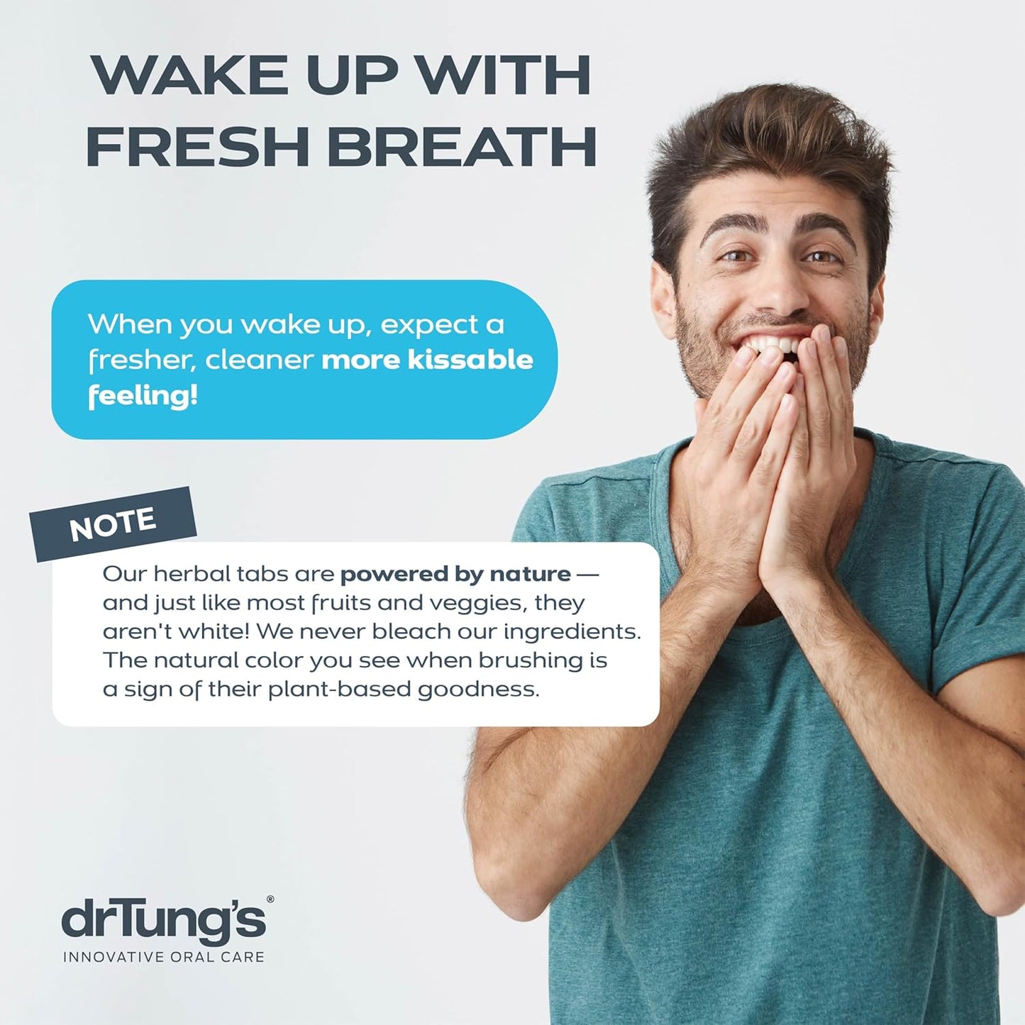 drTung's Herbal Toothpaste Tablets - Toothpaste Tabs for Dry Mouth Relief, Natural Tooth Powder Tablets for Fresh Breath, Fluoride Free, Travel Size, Vegan, Non-GMO - Spearmint (100 Tabs), 3-Pack