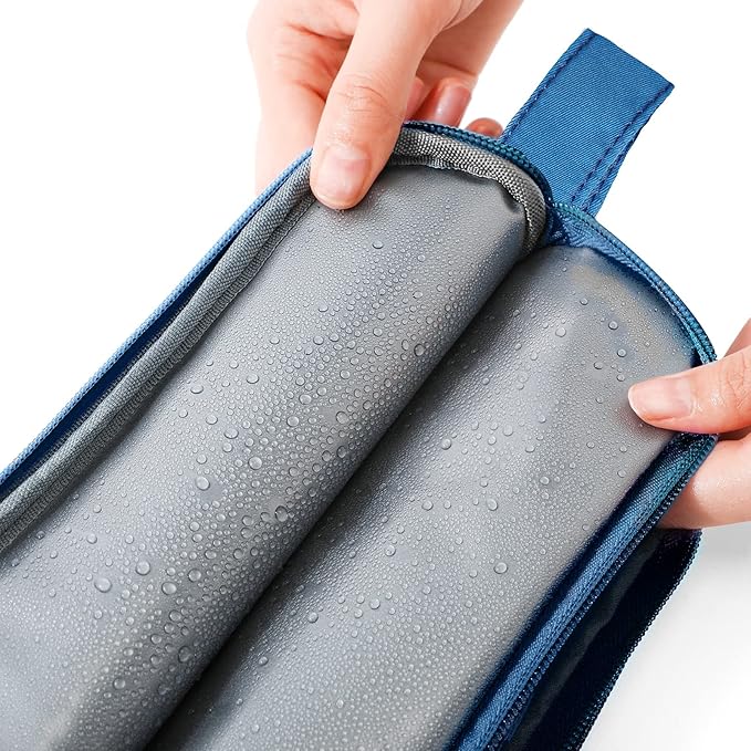 Kids Toiletry Bag for Boys, Travel Toiletry Bag for Little Young Boys Waterproof Hanging Wash Bag Toddler Traveling Toiletries, Shark Blue