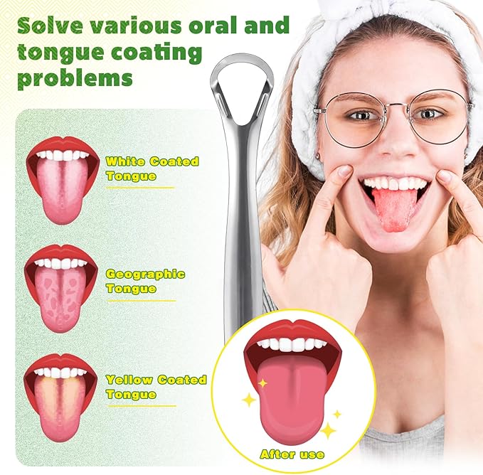 Pulling Oil for Teeth with Natural Coconut&Peppermint Essential Oils and Vitamin D, E, Alcohol Free Mouthwash，Helps with Fresh Breath, Teeth Whitening, Gum Health- with Tongue Scraper, (8 Fl. Oz) (1)