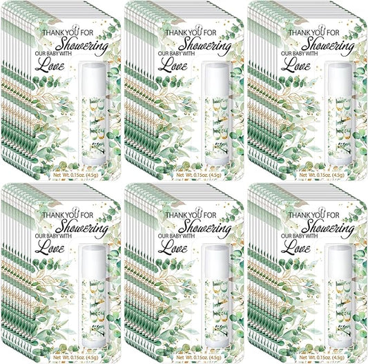 30 Pack Sage Green Baby Shower Games Prizes Party Gifts Bulk Lip Balms Favors for Winners Adults Guests Gender Reveal Favors Decorations Baby Shower Souvenirs Gift Bags Stuffers
