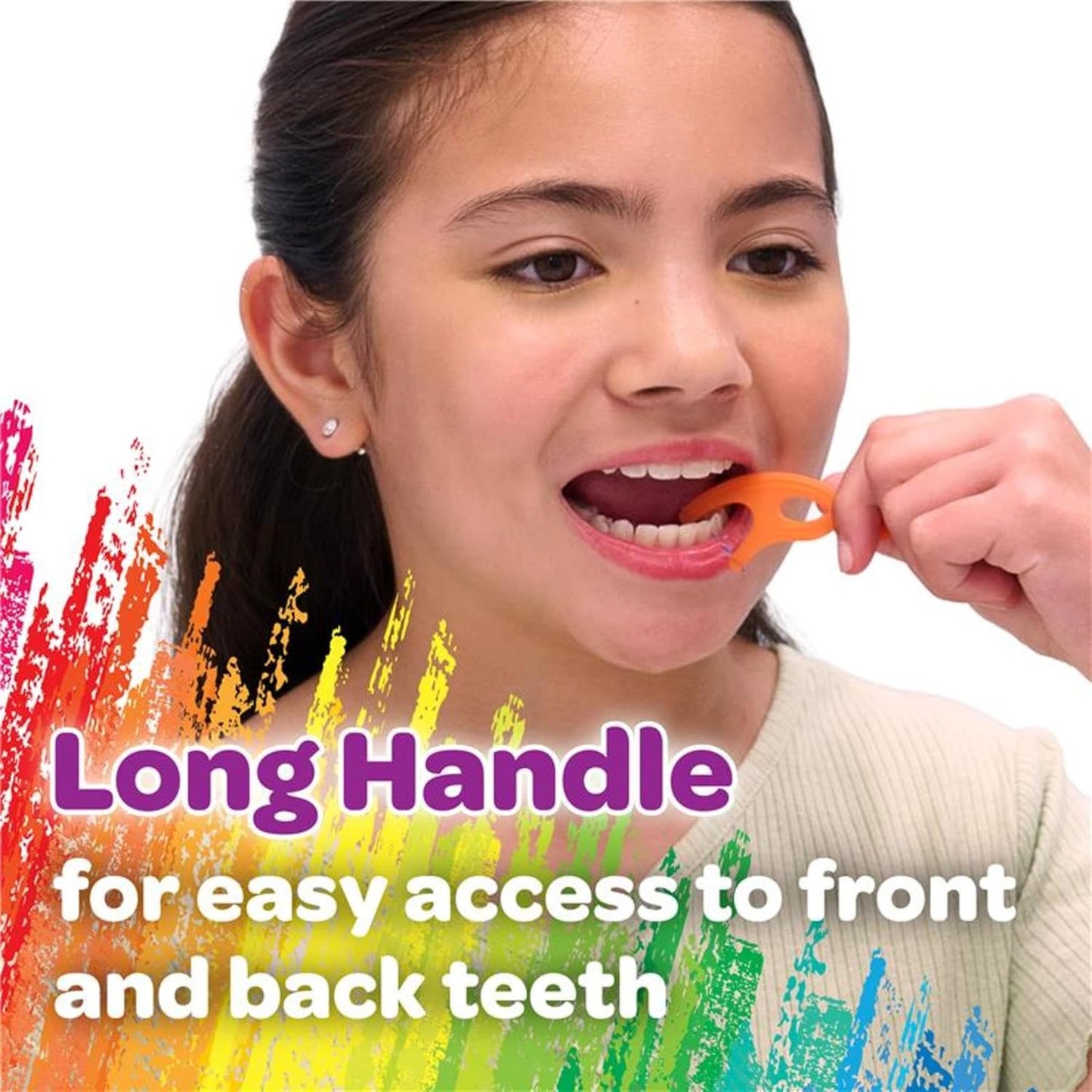 GUM Crayola Twistables Kids Flossers with Fluoride - Designed for Little Hands - Three Fun Fruit Flavors - Easy to Use Kids Floss Picks for Children Ages 3+, 90 Count