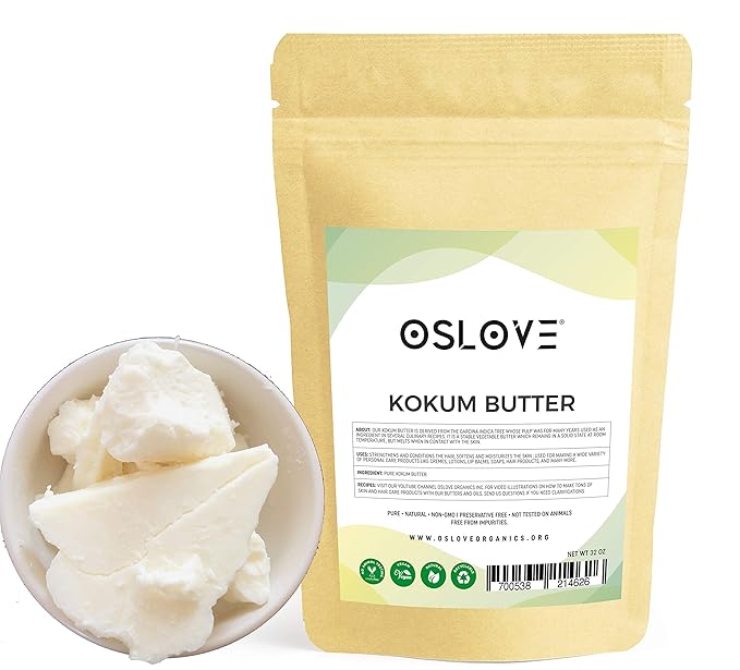Kokum Butter 2 LB Pure, Natural, Fresh, Thickener for Body Butters, Sunscreens, Soaps, Deodorants, lip balm & Lotions.