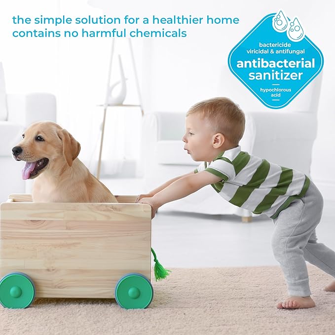 BRIOTECH Sanitizer Disinfectant Hypochlorous Spray, Kill 99.99% of Viruses & Bacteria, Control Mold, Eliminate Odor, Gentle for Nurseries, Food Contact Surface Sanitizer, 2 fl oz Travel Size (2 Pack)